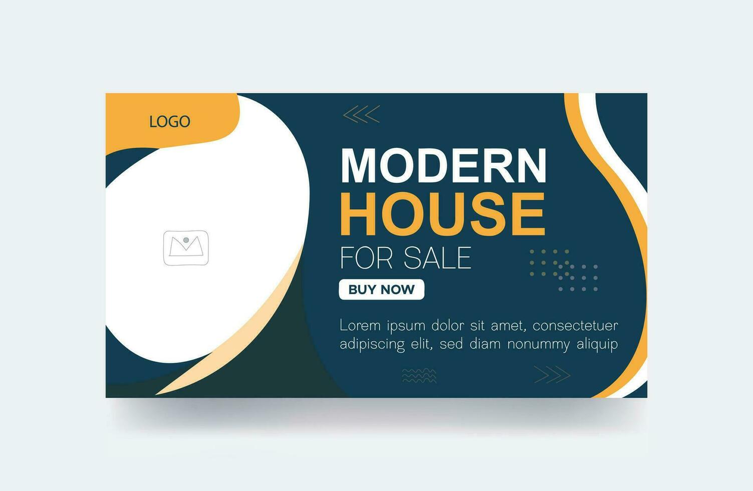 Modern house for sale thumbnail banner corporate background template vector