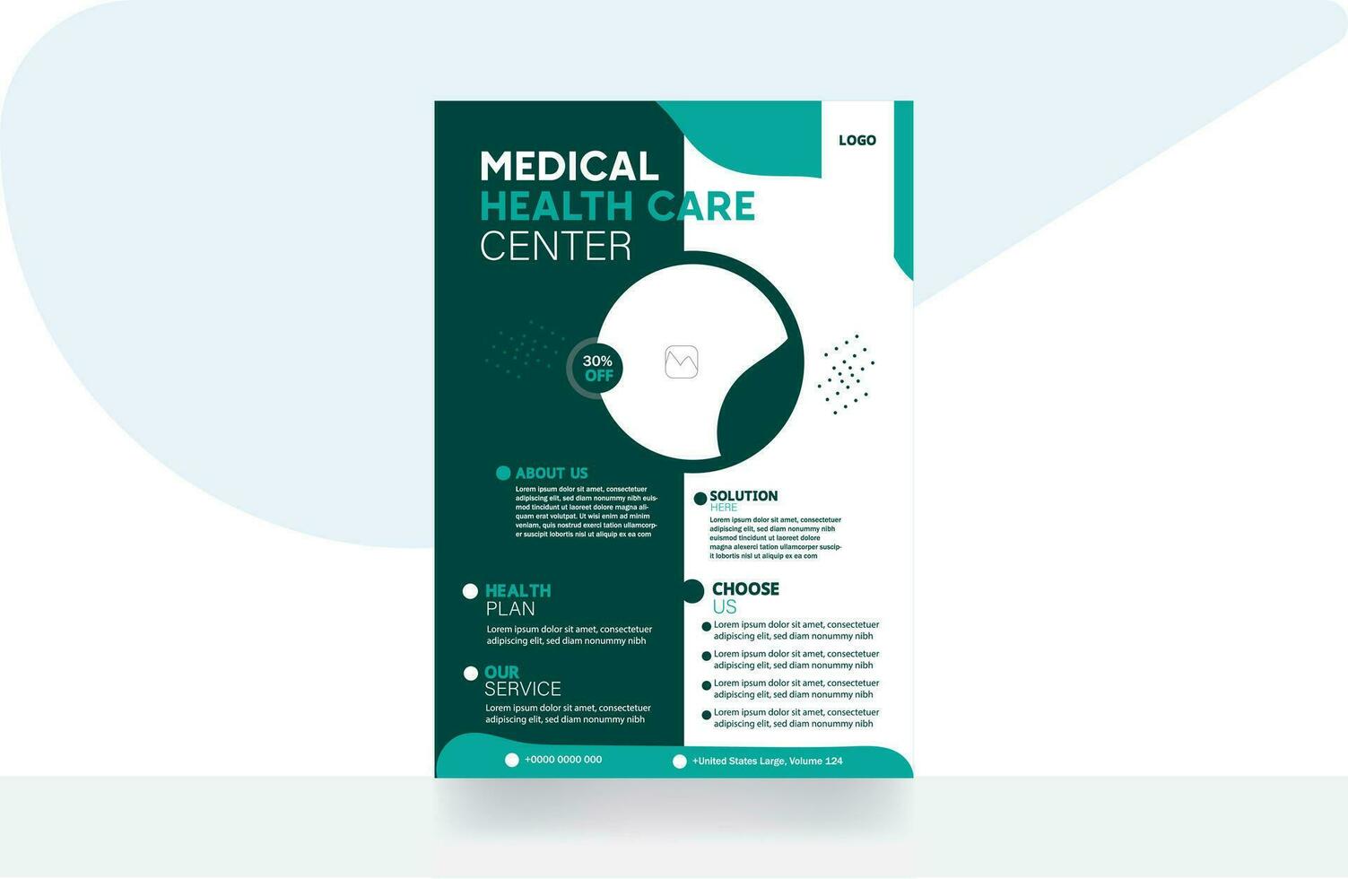 Corporate flyer healthcare banner cover design medical brochure design flyer template vector