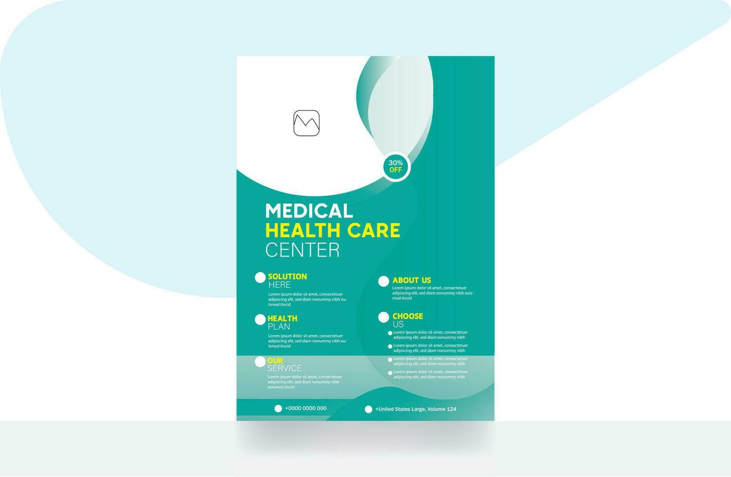 Medical and healthcare modern flyer template health doctor hospital corporate flyer design template vector