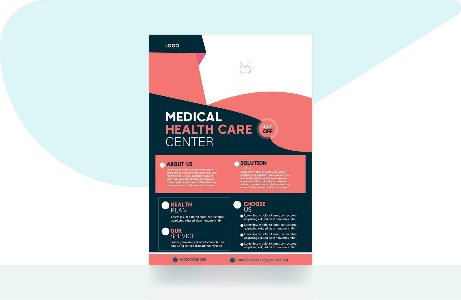 Medical flyer healthcare modern flyer design hospital corporate flyer template vector