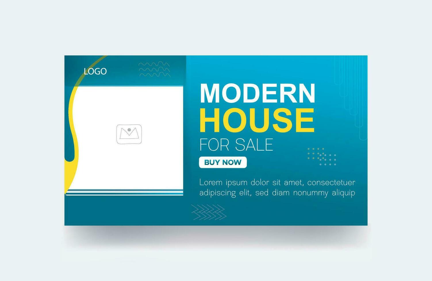 Modern house for sale thumbnail banner corporate background template vector