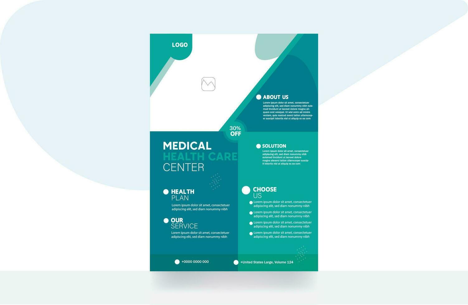 Corporate flyer healthcare banner cover design medical brochure design flyer template vector