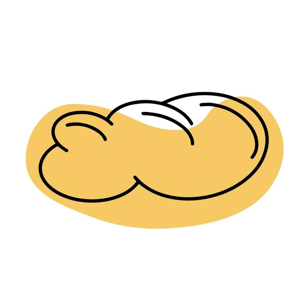 Doodle challah. Bread for Hanukkah. vector