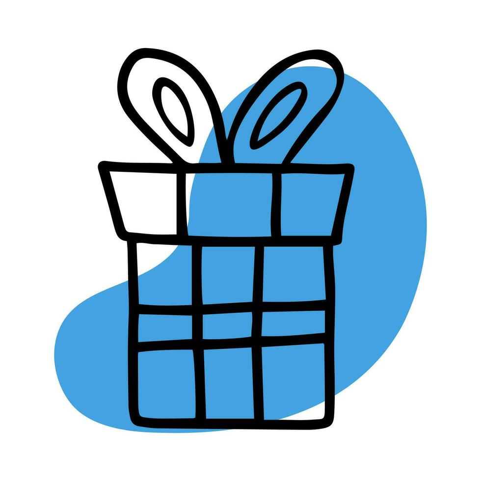 Doodle gift. Hanukkah. New Year is gift. a Christmas gift vector