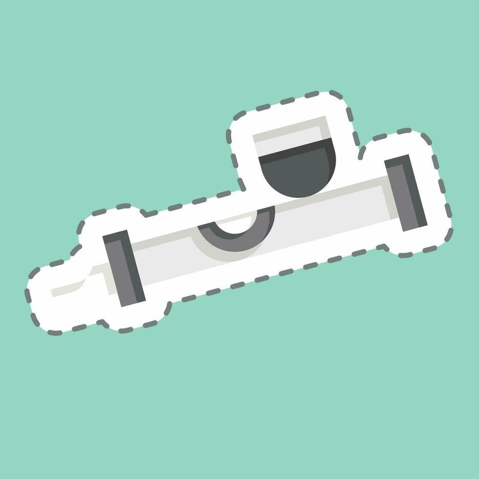 Sticker line cut Tobacco Pipe. related to Indigenous People symbol. simple design editable. simple illustration vector