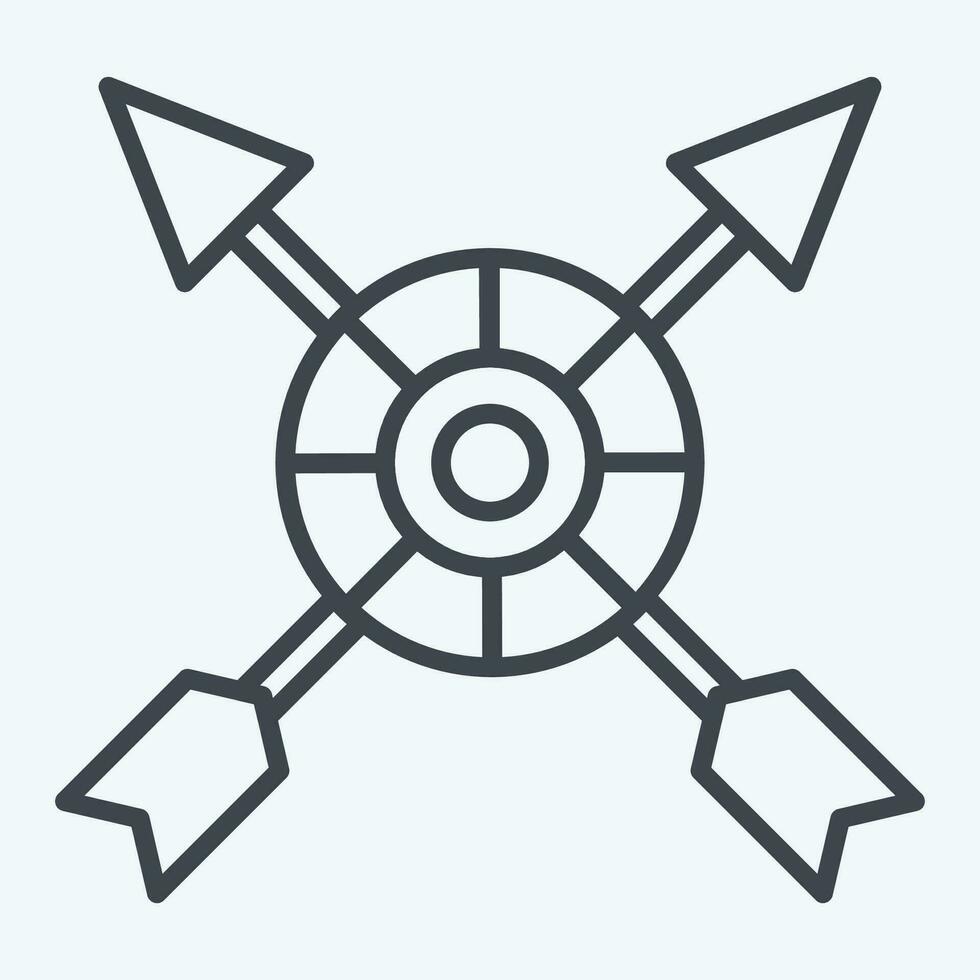 Icon Boho Archer. related to Indigenous People symbol. line style. simple design editable. simple illustration vector