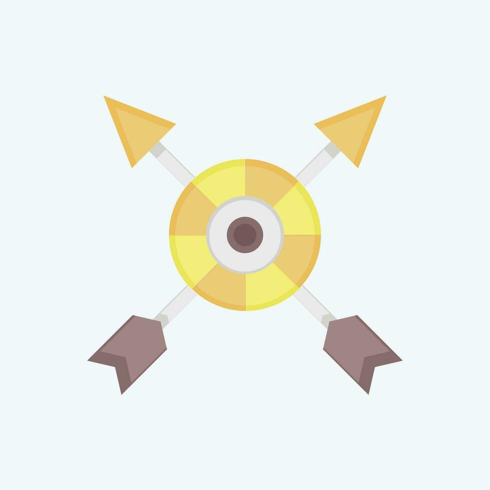 Icon Boho Archer. related to Indigenous People symbol. flat style. simple design editable. simple illustration vector