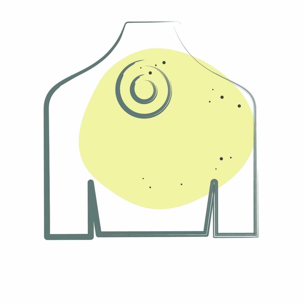 Icon Back Pain. related to Body Ache symbol. Color Spot Style. simple design editable. simple illustration vector