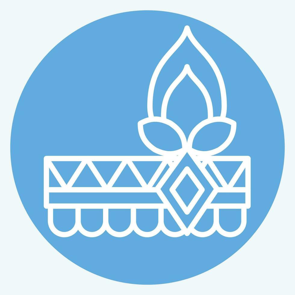 Icon Boho Headband. related to Indigenous People symbol. blue eyes style. simple design editable. simple illustration vector