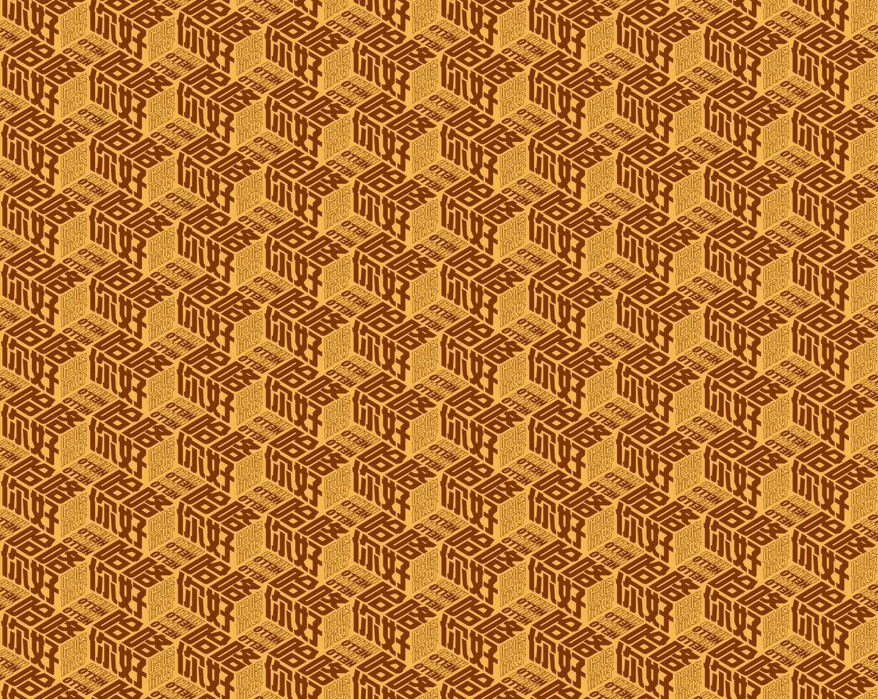 Hello World Chinese Typography Pattern Design vector