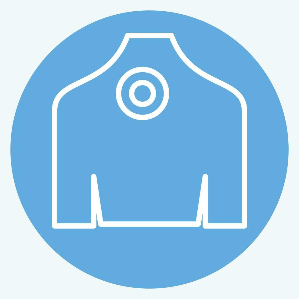 Icon Back Pain. related to Body Ache symbol. blue eyes style. simple design editable. simple illustration vector