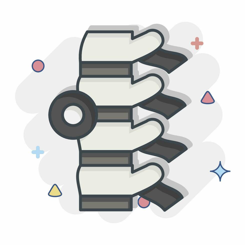 Icon Bone Pain. related to Body Ache symbol. comic style. simple design editable. simple illustration vector