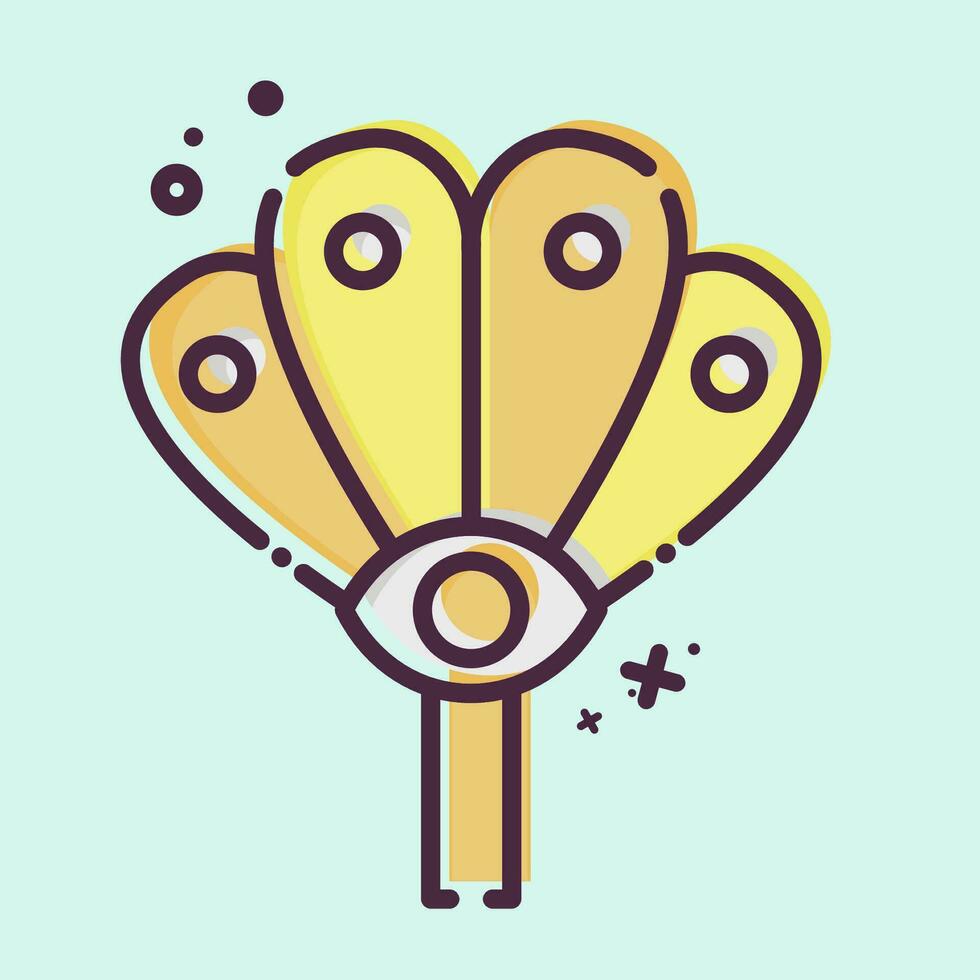 Icon Fan. related to Indigenous People symbol. MBE style. simple design editable. simple illustration vector