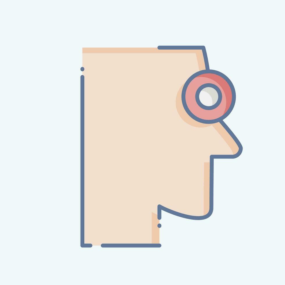 Icon Nose Pain. related to Body Ache symbol. doodle style. simple design editable. simple illustration vector