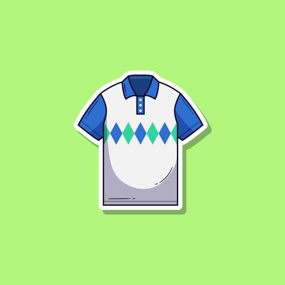 Golf element cartoon vector illustration sticker. Vector eps 10