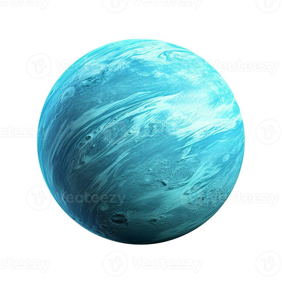 Neptune isolated on white background AI Generated photo