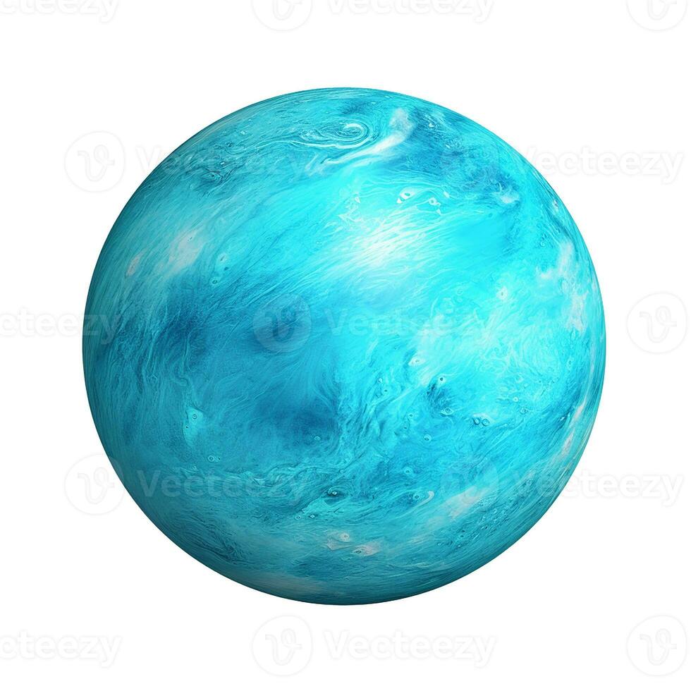 Uranus isolated on white background AI Generated photo