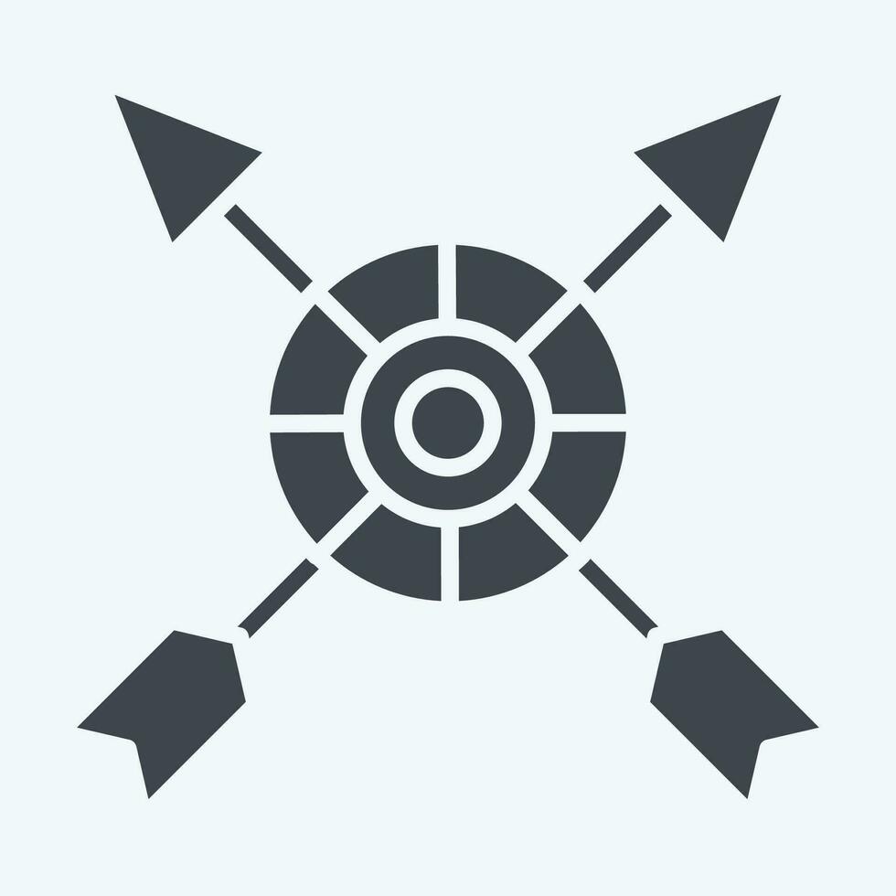 Icon Boho Archer. related to Indigenous People symbol. glyph style. simple design editable. simple illustration vector