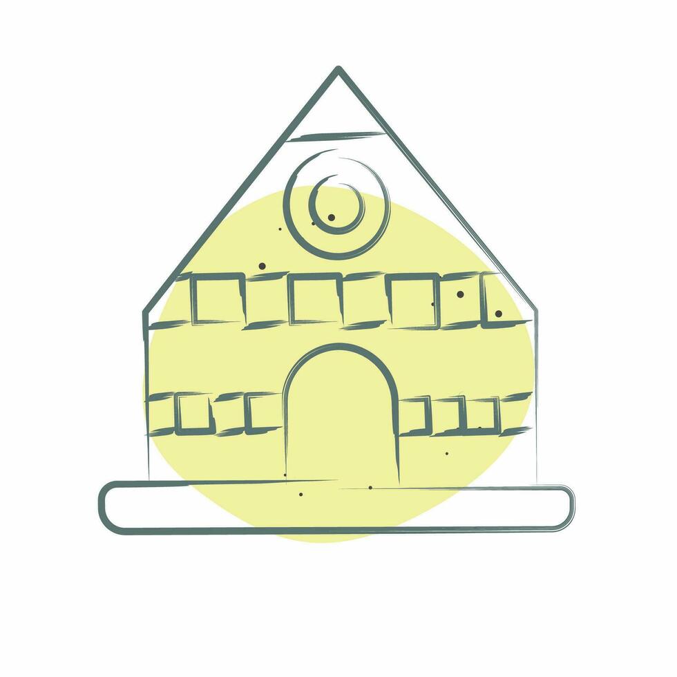 Icon Tent. related to Indigenous People symbol. Color Spot Style. simple design editable. simple illustration vector
