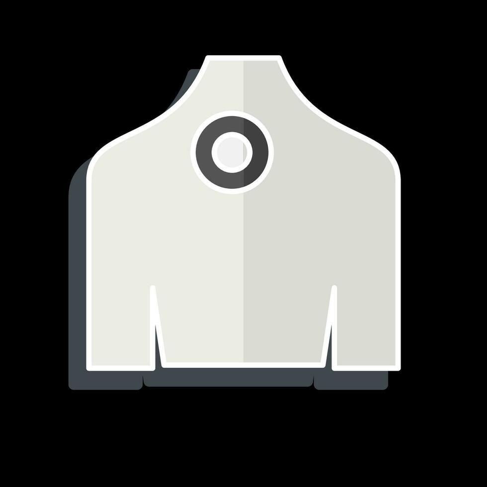 Icon Back Pain. related to Body Ache symbol. glossy style. simple design editable. simple illustration vector