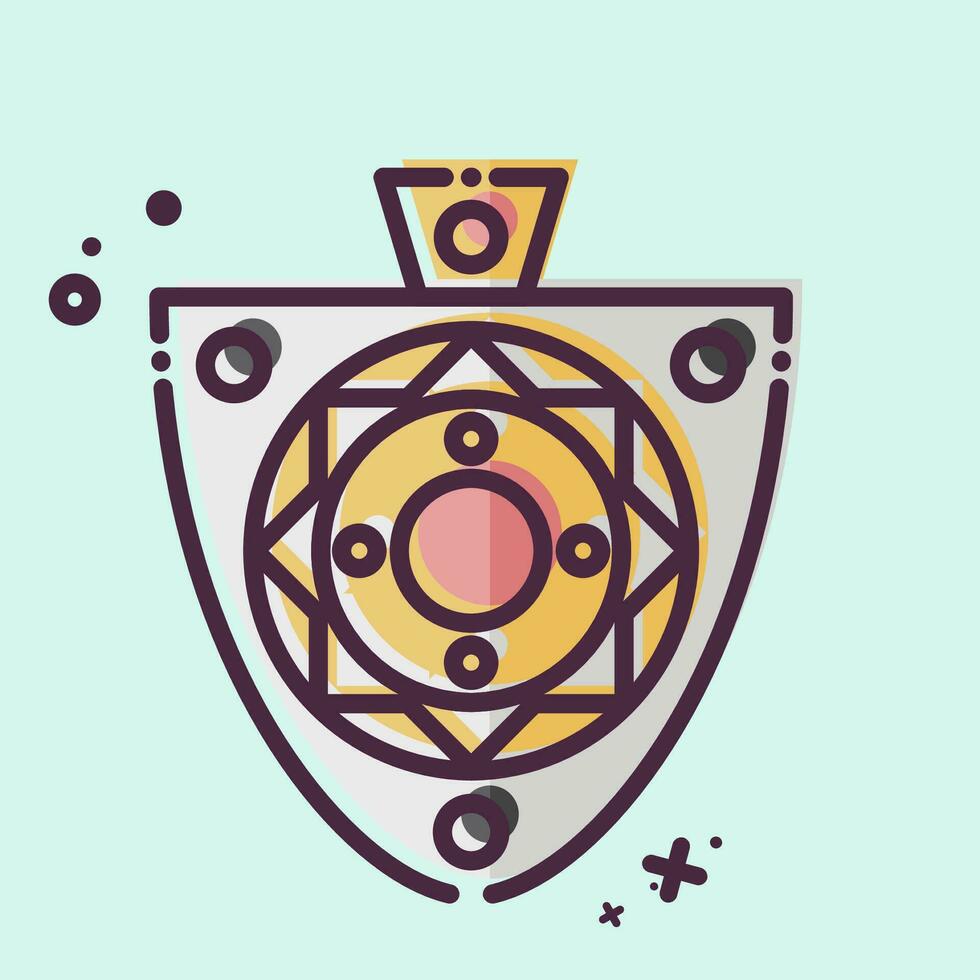 Icon Pendant. related to Indigenous People symbol. MBE style. simple design editable. simple illustration vector