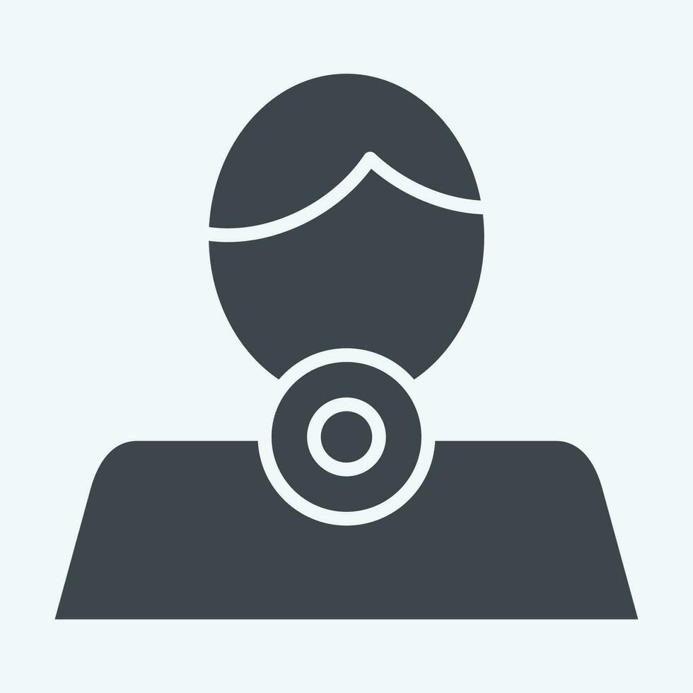 Icon Thyroid. related to Body Ache symbol. glyph style. simple design editable. simple illustration vector
