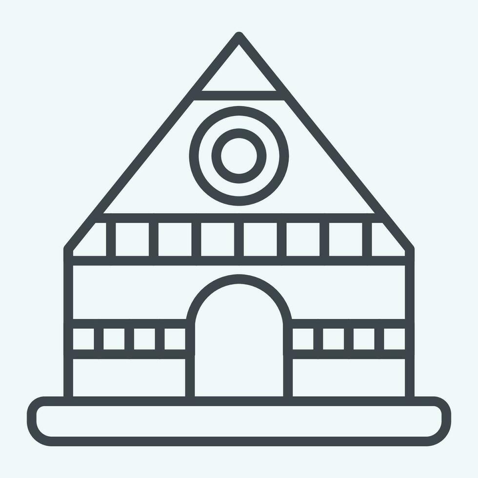 Icon Tent. related to Indigenous People symbol. line style. simple design editable. simple illustration vector