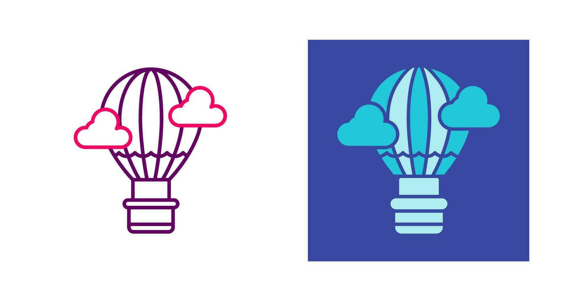 Hot Air Balloon Vector Icon