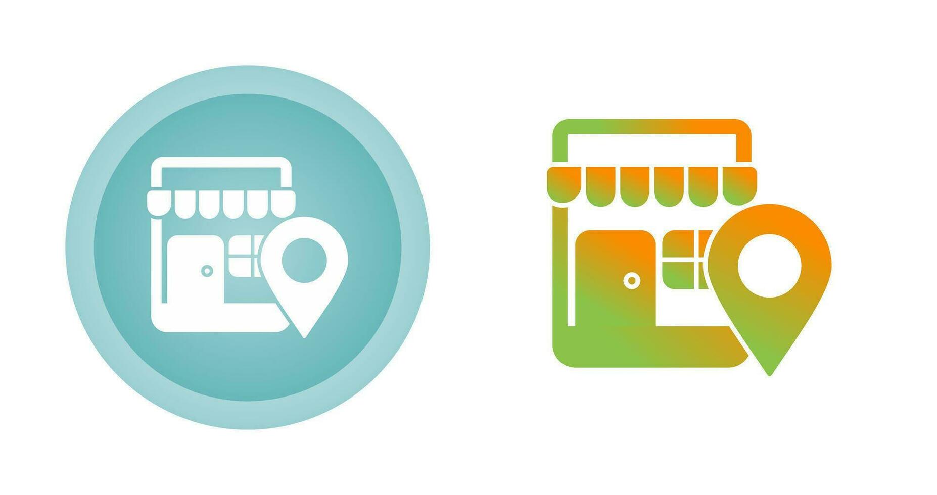 Shop Location Vector Icon