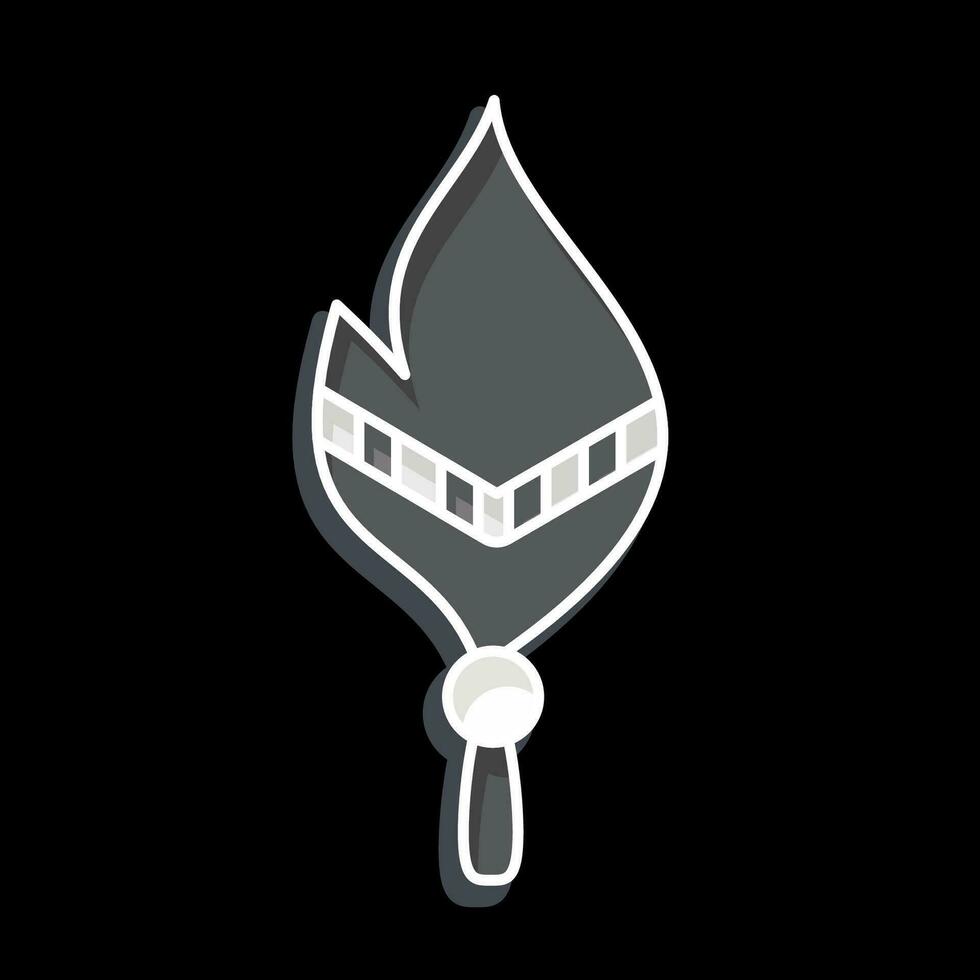 Icon Feather. related to Indigenous People symbol. glossy style. simple design editable. simple illustration vector