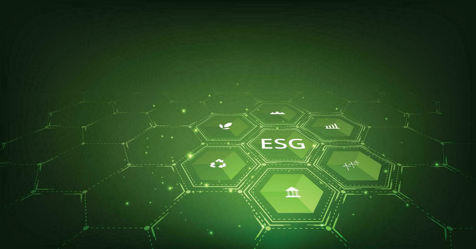 Environmental Social and Governance ESG concept. vector