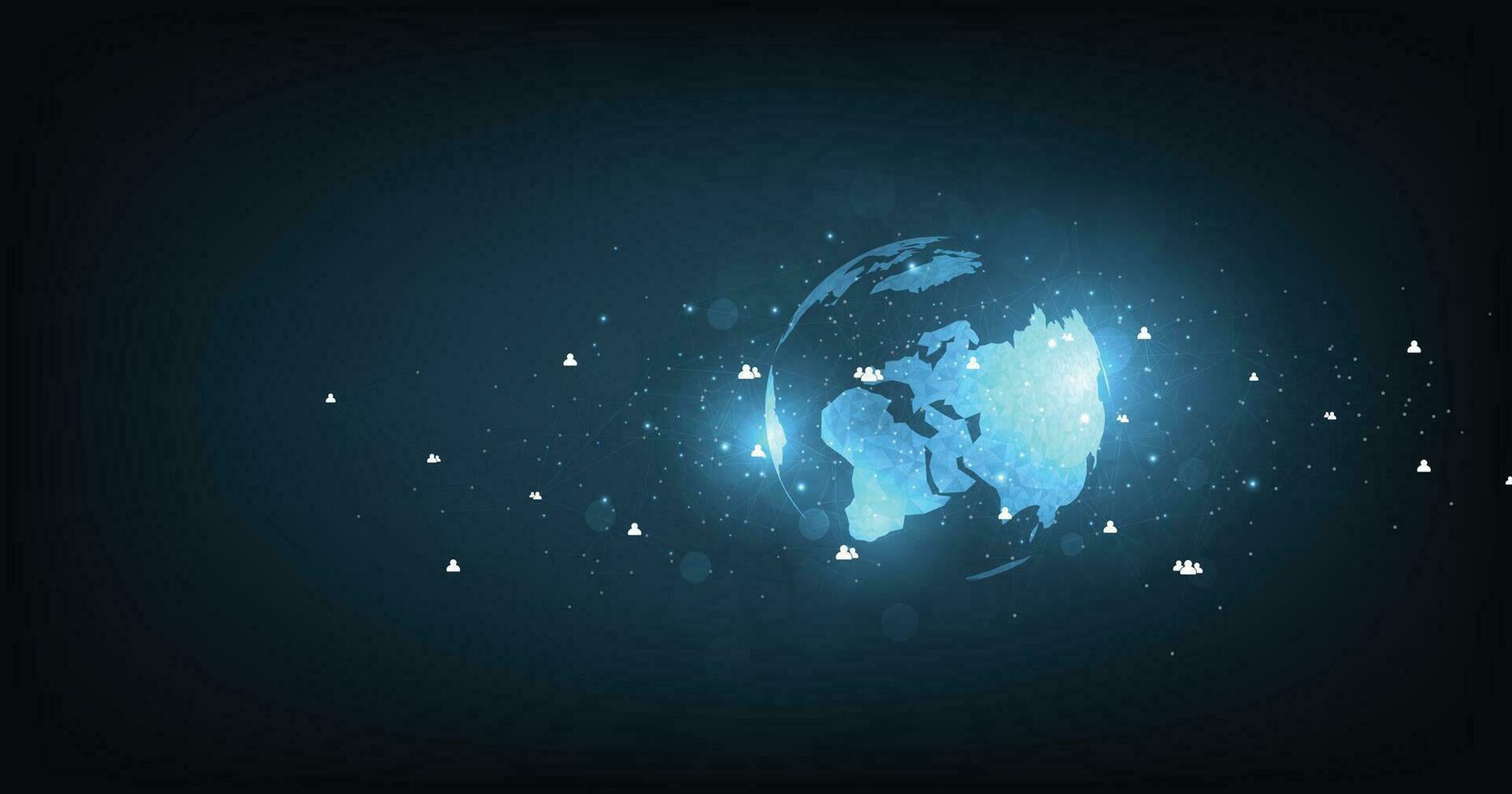 Business social network and interaction concept. vector
