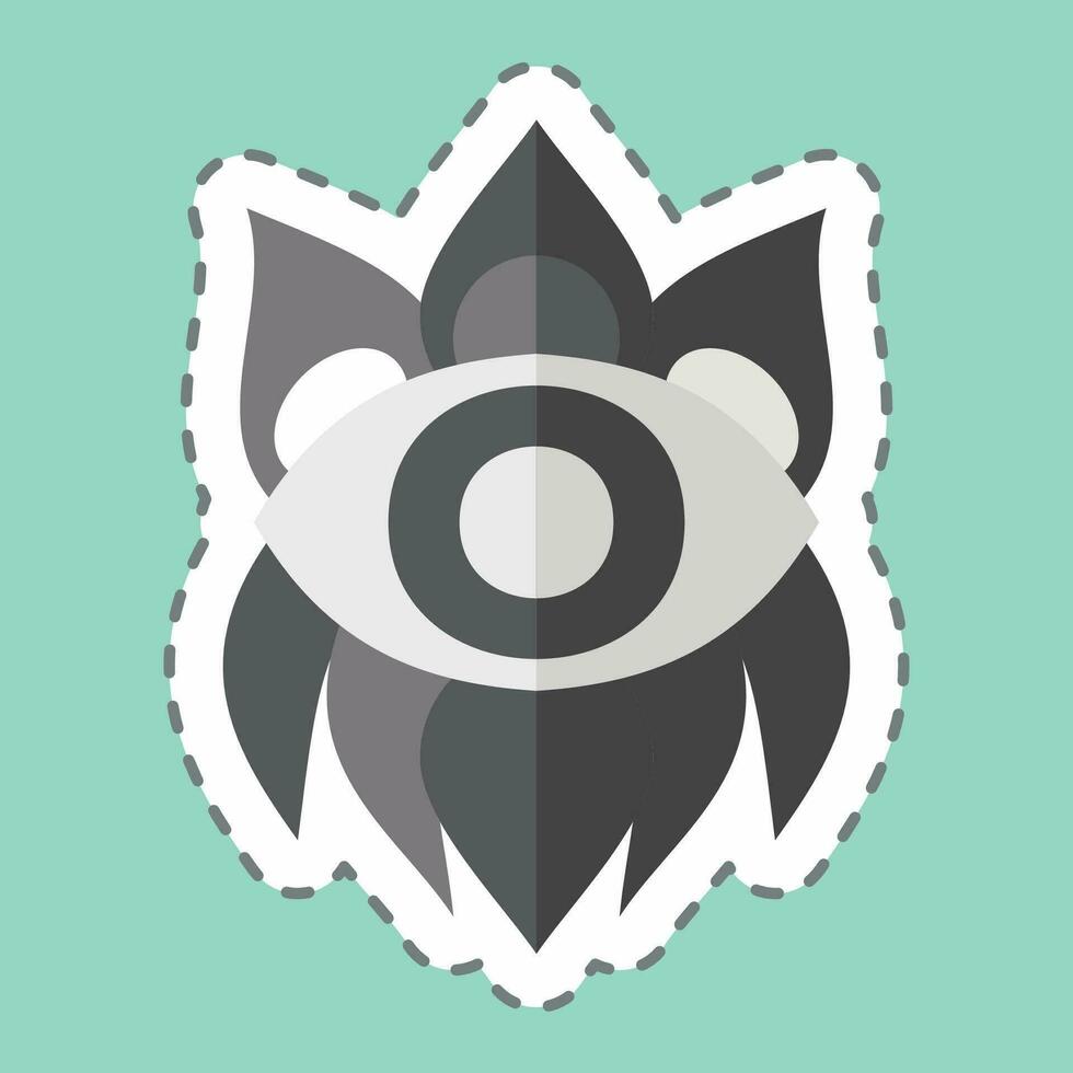 Sticker line cut Boho Style. related to Indigenous People symbol. simple design editable. simple illustration vector