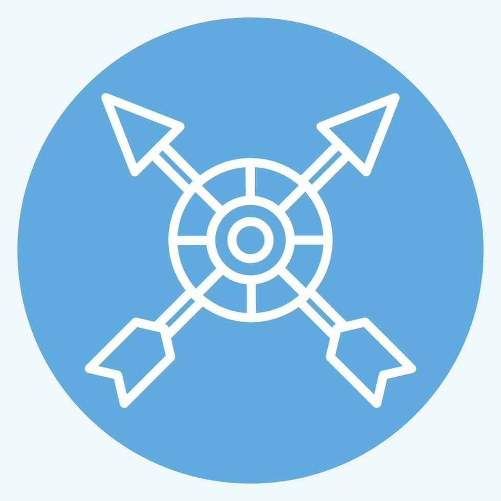 Icon Boho Archer. related to Indigenous People symbol. blue eyes style. simple design editable. simple illustration vector