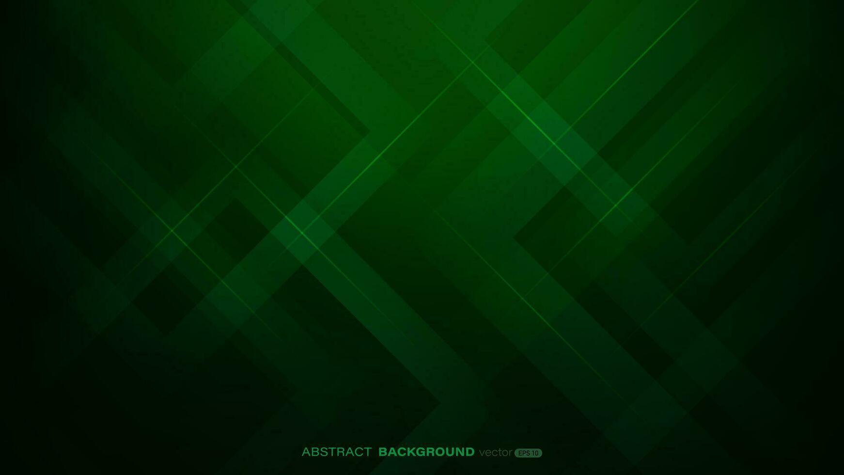 Abstract geometric shape with lines decoration on dark green background vector