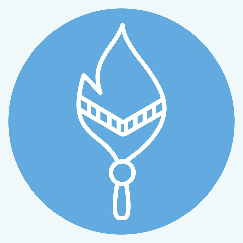 Icon Feather. related to Indigenous People symbol. blue eyes style. simple design editable. simple illustration vector