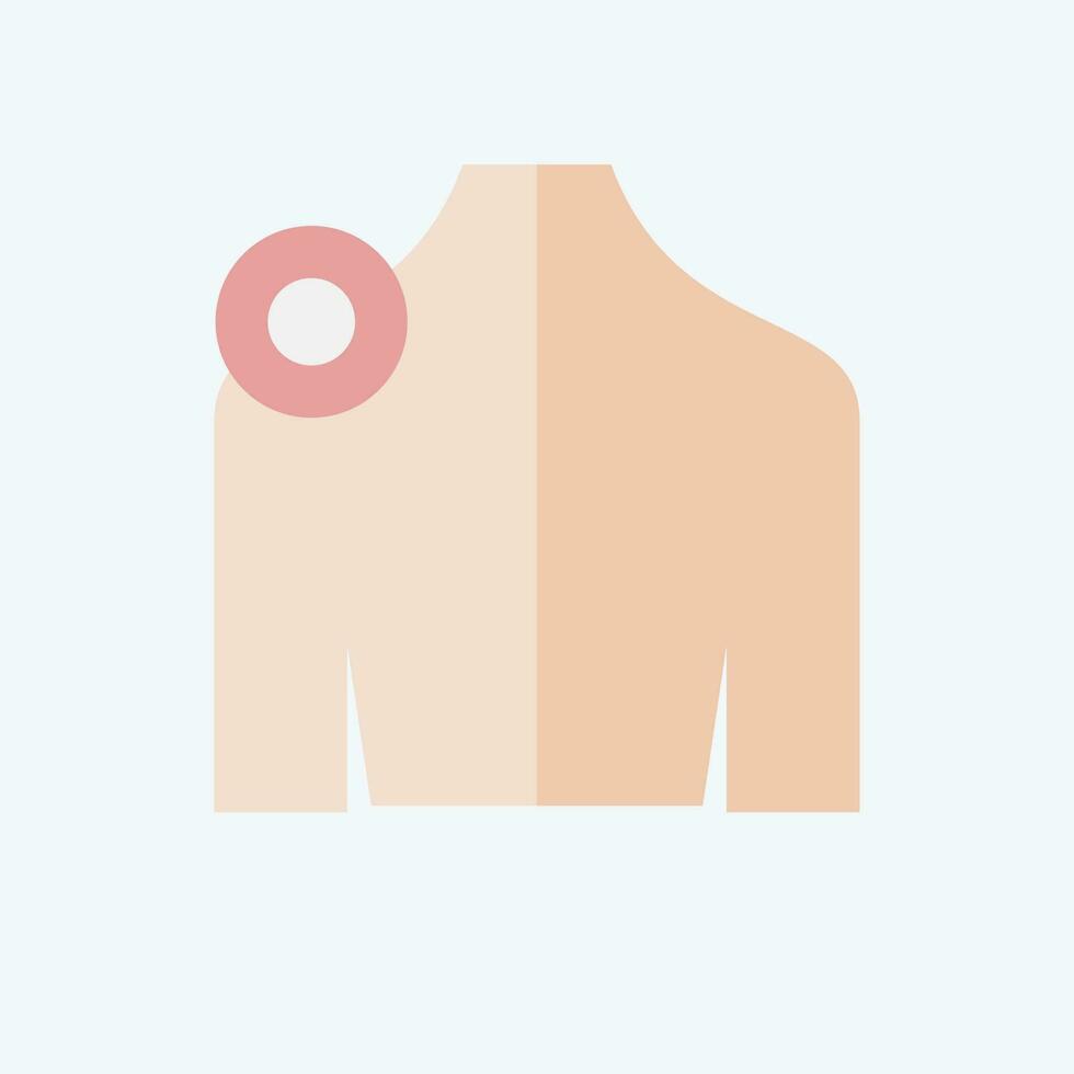 Icon Shoulder. related to Body Ache symbol. flat style. simple design editable. simple illustration vector