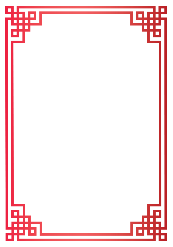 Chinese pattern picture frame set Transparent file format for design png