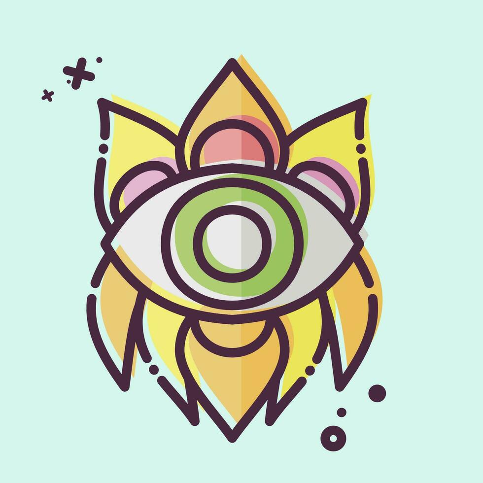 Icon Boho Style. related to Indigenous People symbol. MBE style. simple design editable. simple illustration vector