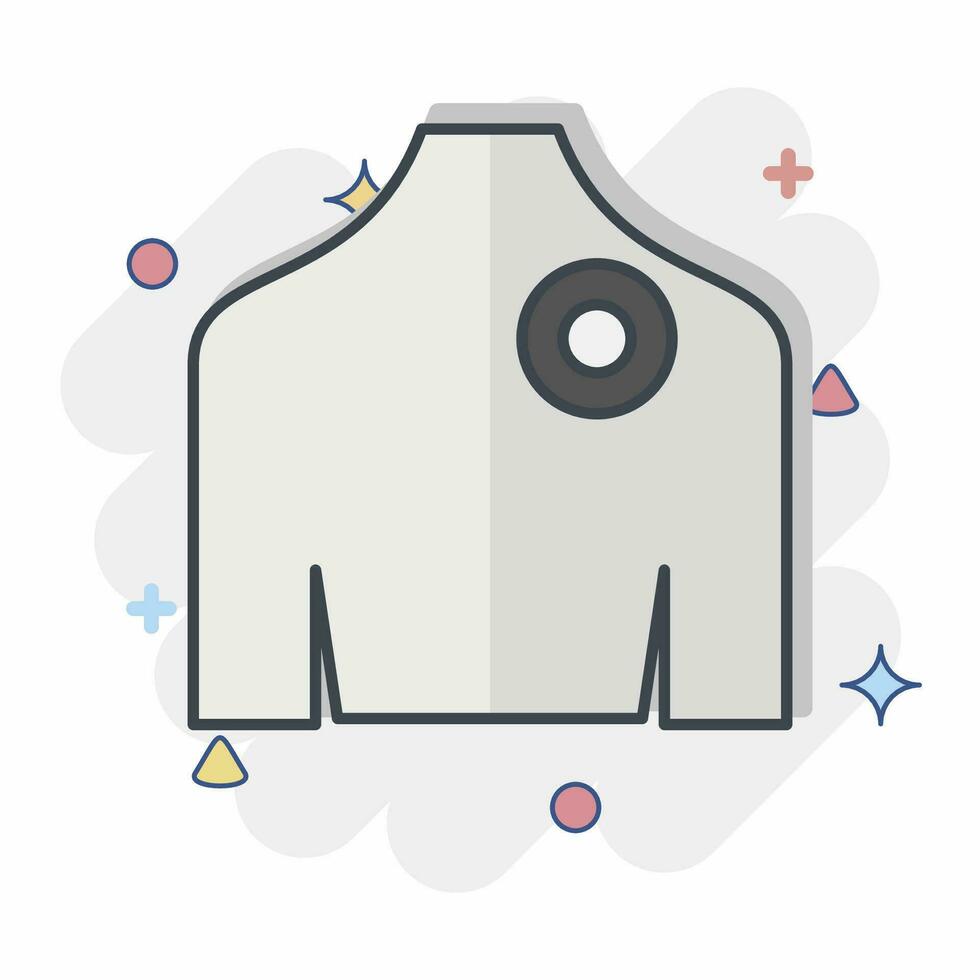 Icon Back Pain 1. related to Body Ache symbol. comic style. simple design editable. simple illustration vector