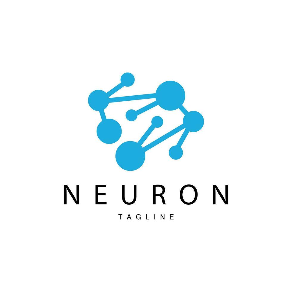 Neuron Logo, Cel Dna Network Vector, And Particle Technology, Simple Illustration Template Design vector