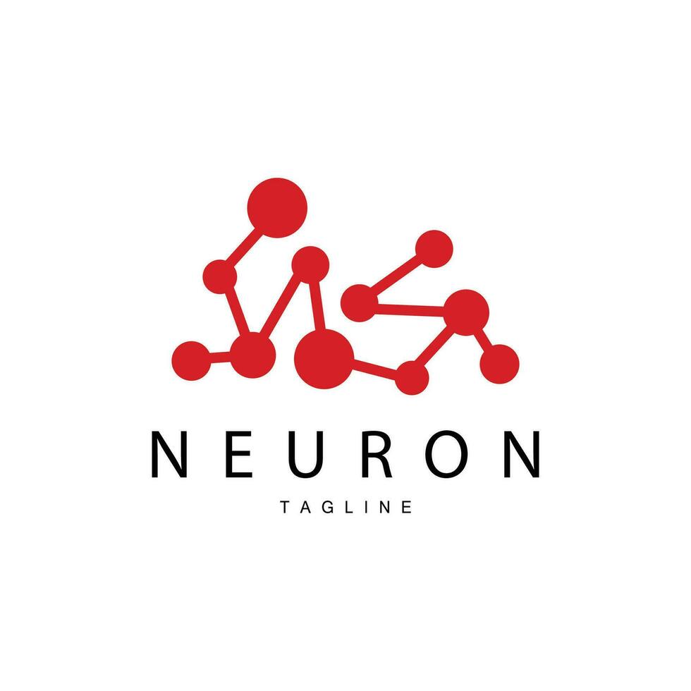 Neuron Logo, Cel Dna Network Vector, And Particle Technology, Simple Illustration Template Design vector