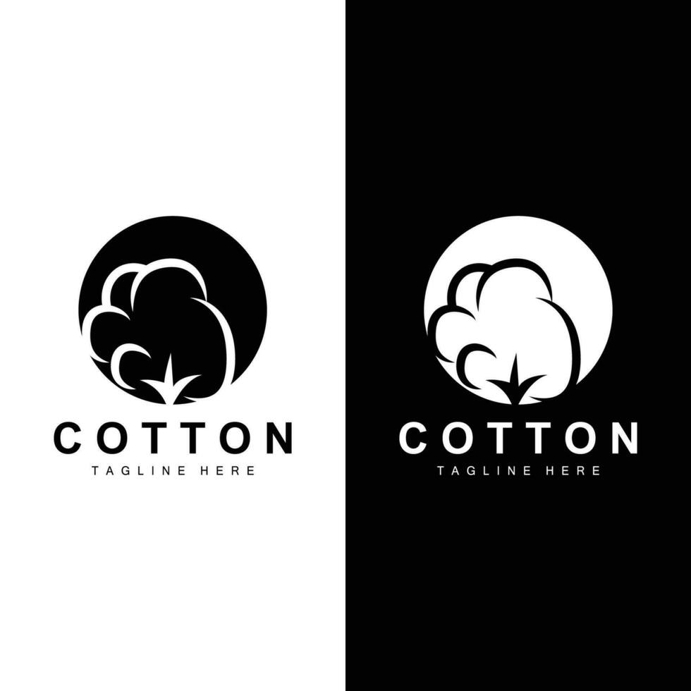 Cotton Logo Plant Design Vector Templet Symbol