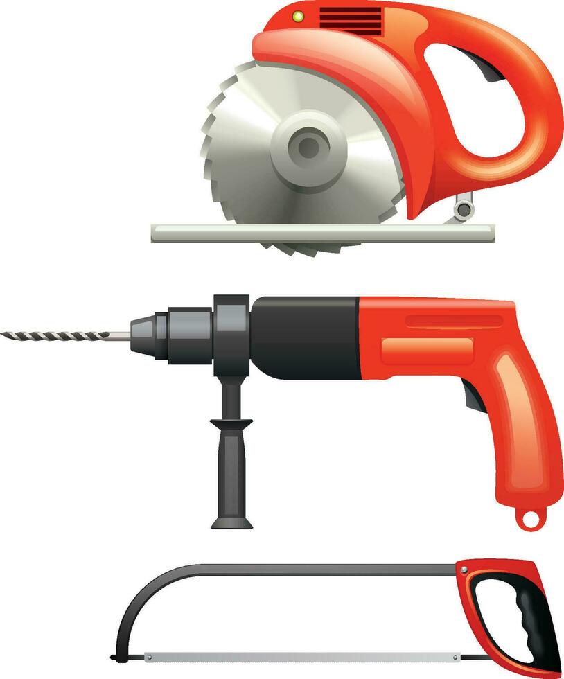 Power tools set vector
