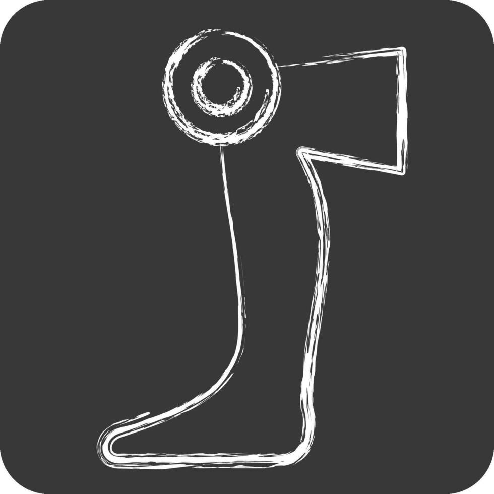 Icon Knee. related to Body Ache symbol. chalk Style. simple design editable. simple illustration vector