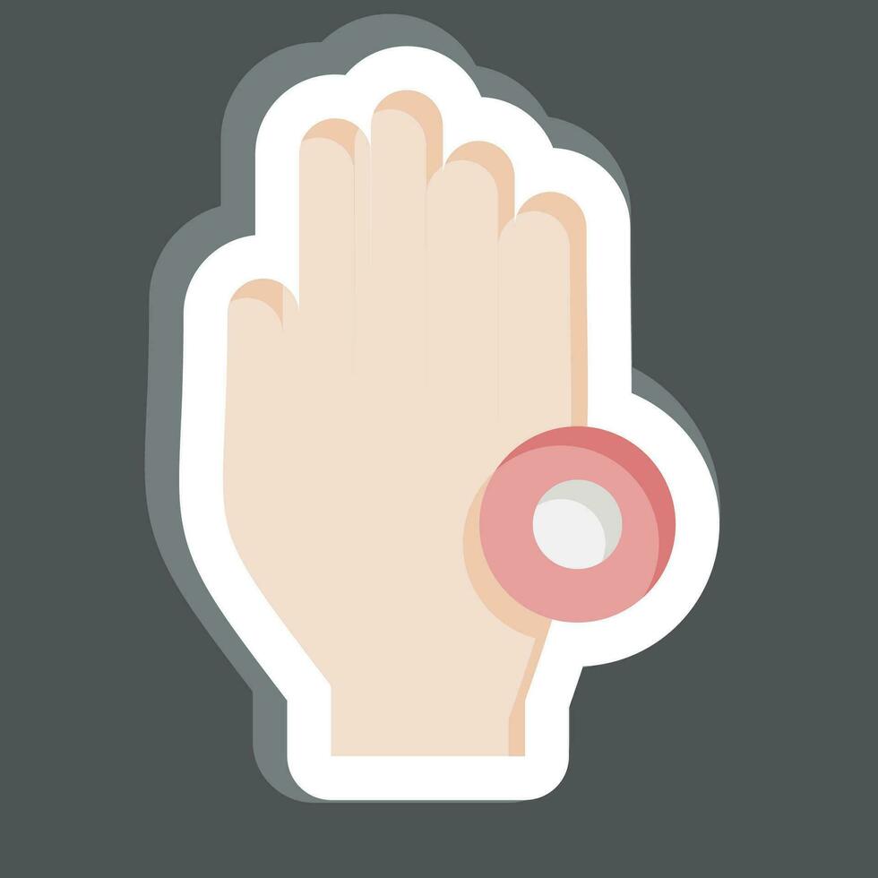 Sticker Phantom Pain. related to Body Ache symbol. simple design editable. simple illustration vector