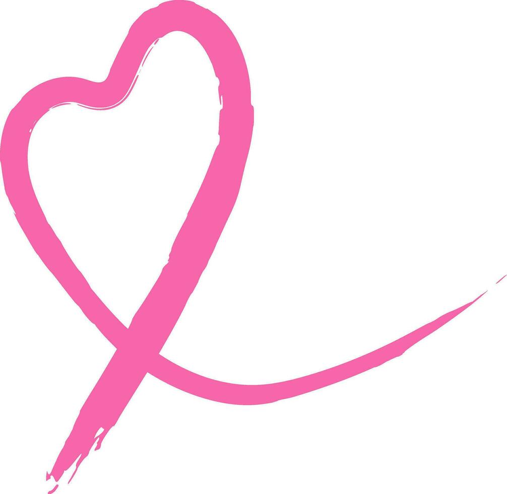 Pink breast cancer awareness ribbon vector