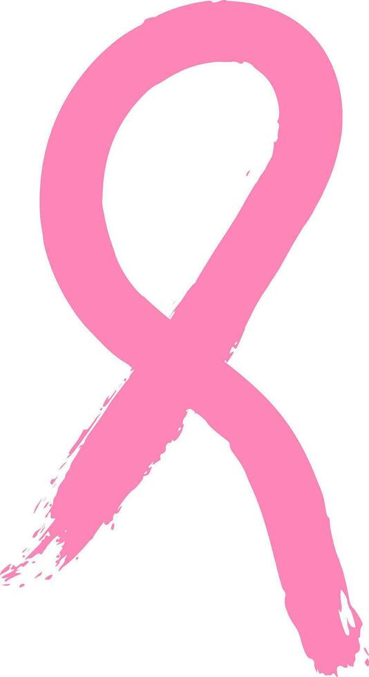 Pink breast cancer awareness ribbon vector