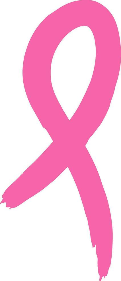 Pink breast cancer awareness ribbon vector