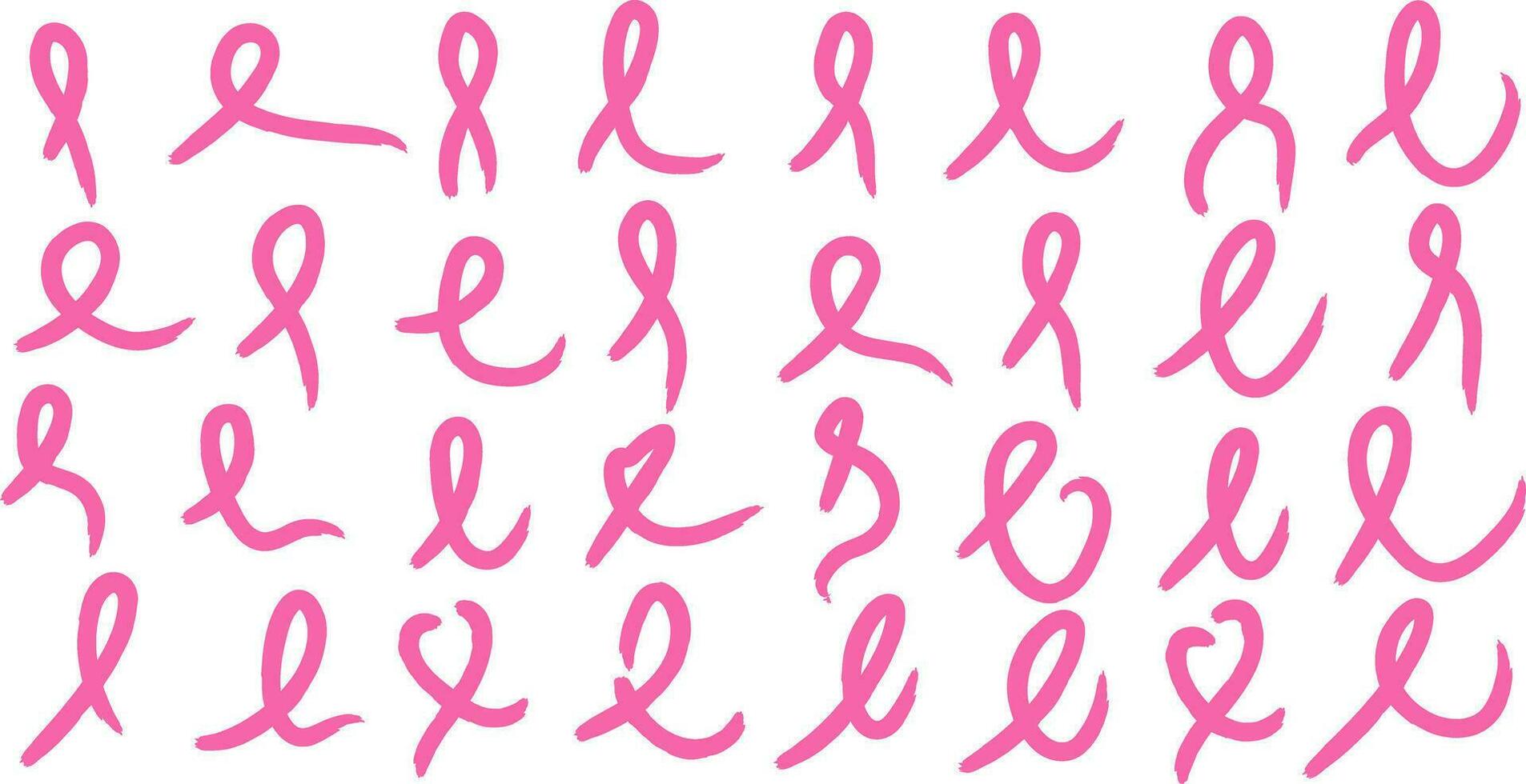 Pink breast cancer awareness ribbon vector